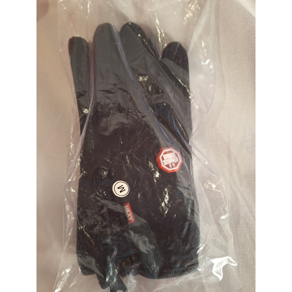 HKXY Wind Stopper XY Black Windproof Touchscreen Zipper Gloves Mens Medium